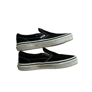 Vans Classic Kids Black Slip On 500714 Size 1 Unisex